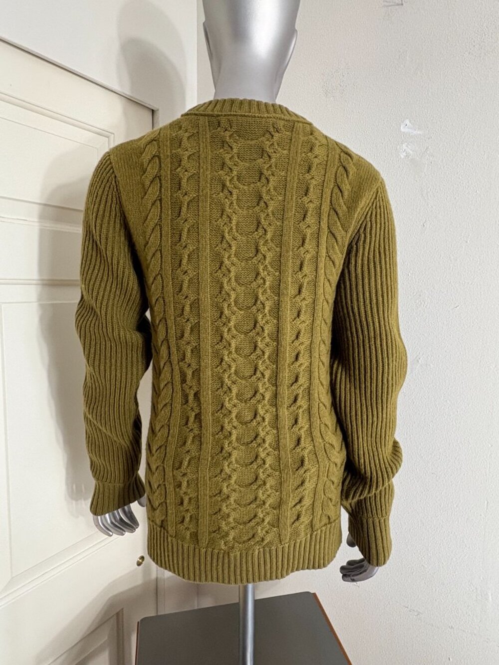 Banana Republic Filpucci Cable Knit Sweater Womens XS Green Italian Wool Blend - Picture 2 of 7